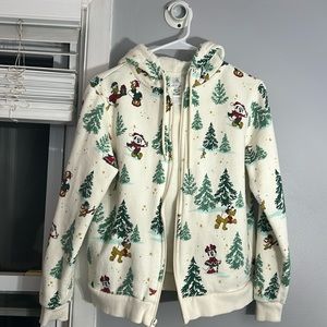 Mickey Mouse and Friends Holiday Zip Up Hoodie for Women